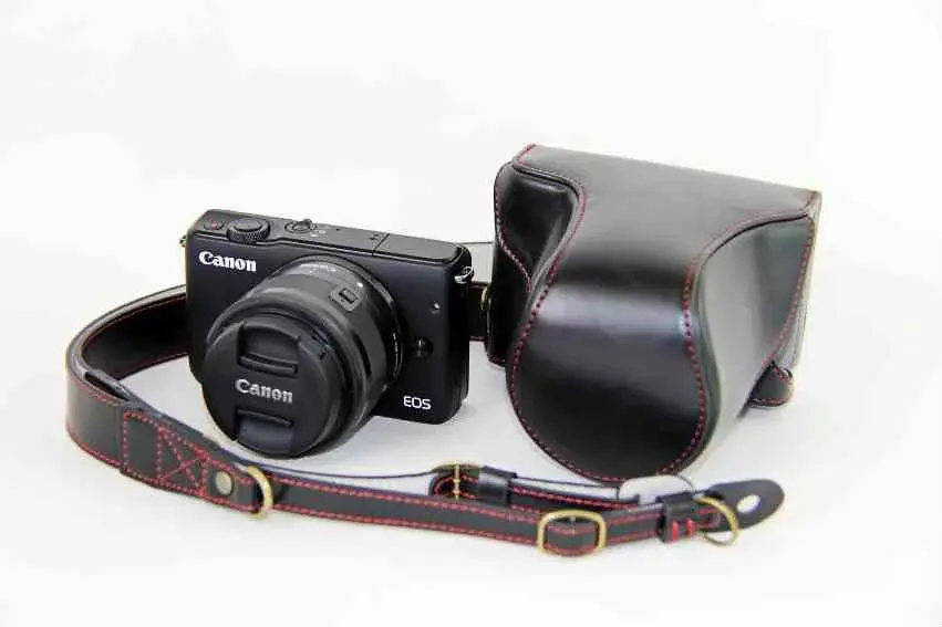 Защитный чехол для камеры Canon, сумка, Ретро стиль, из искусственной кожи, чехол для камеры s для Canon EOS M10 M100 15-45 мм 55-200 мм, чехол для объектива s