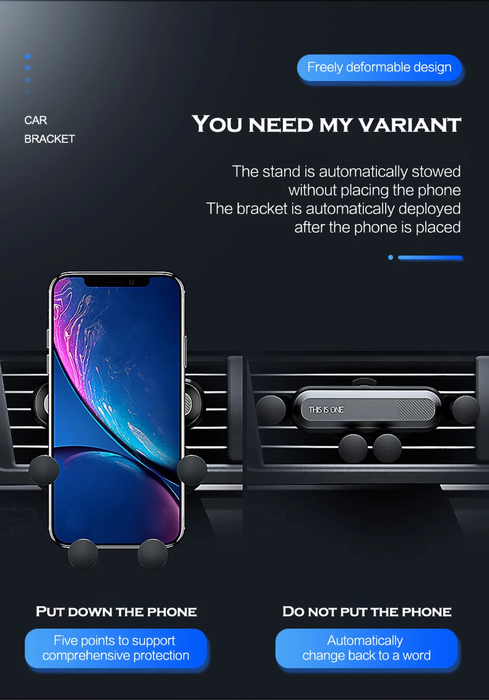 Универсальный автомобильный держатель для телефона для iPhone X XS samsung A50 huawei гравитационный держатель на вентиляционное отверстие автомобиля держатель мобильного телефона держатель навигации
