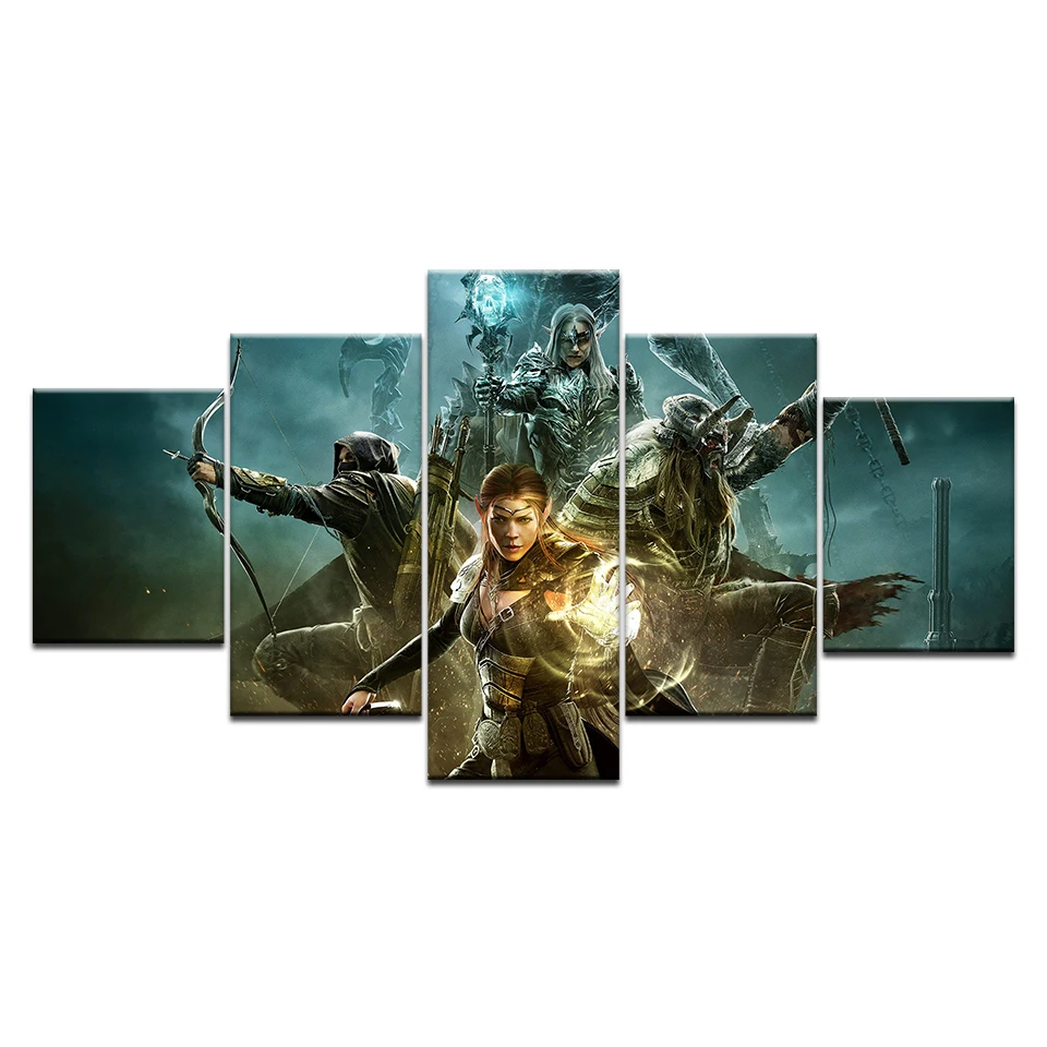 5 панель игра Elder Scrolls онлайн плакат Современный домашний декор для стен холст картина искусство HD печать живопись на холсте для гостиной