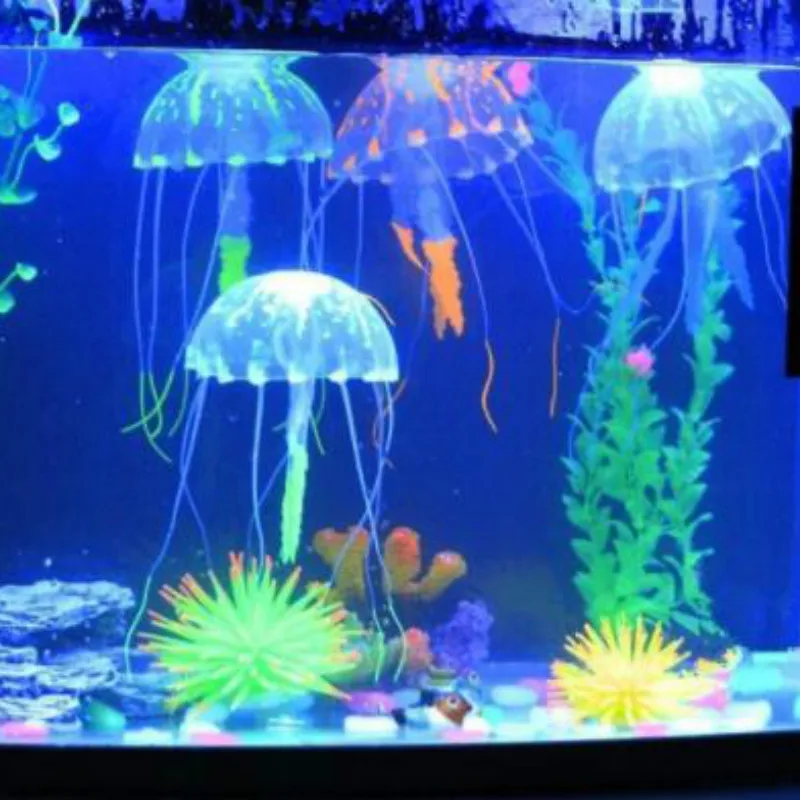 Аквариумная Медуза с эффектом свечения 5 см|glowing effect artificial jellyfish|jellyfish fish tankartificial