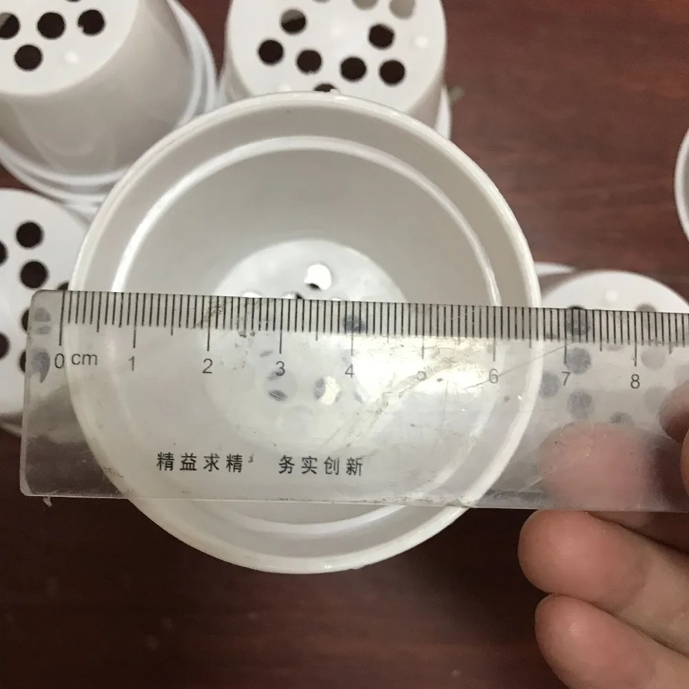 10 шт./лот, diameter-6.5cm, мини-горшок для цветов, Садовые принадлежности, круглый белый цветочный горшок, пластиковый горшок