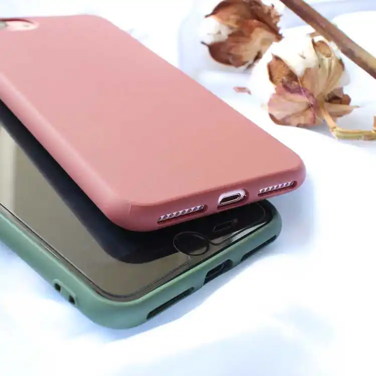 Fashion Simple green red Phone Case For iphone X XS soft silicone protective Back Cover 6 6s 7 8 plus case Coque |