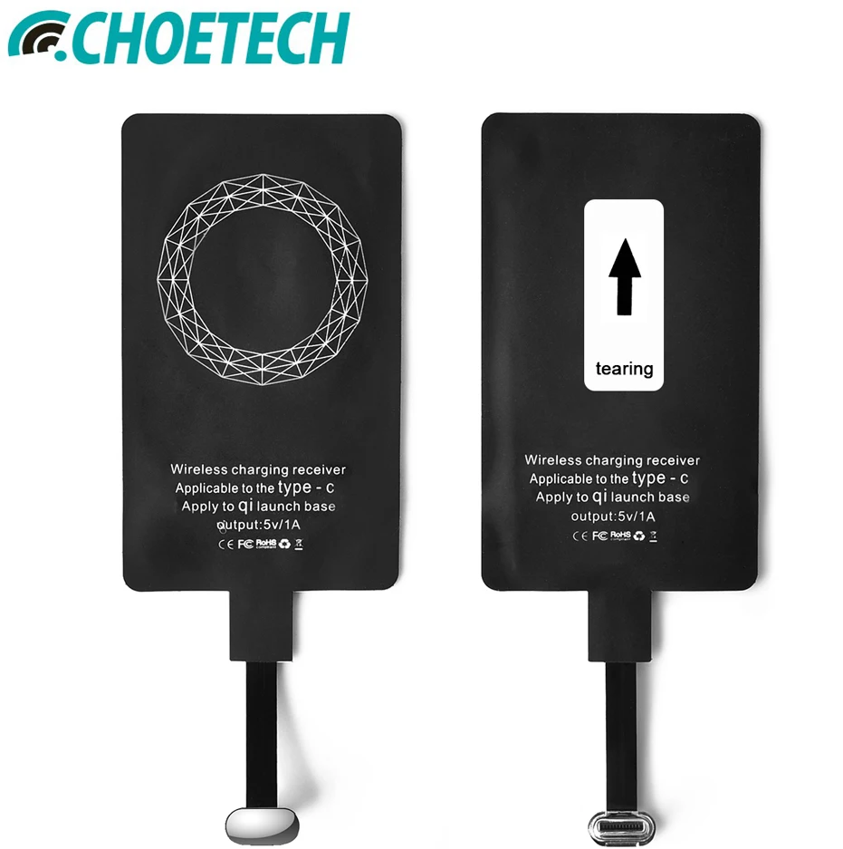 CHOETECH type C беспроводной зарядный приемник USB-C Qi зарядного устройства для LG V20/htc 10 и