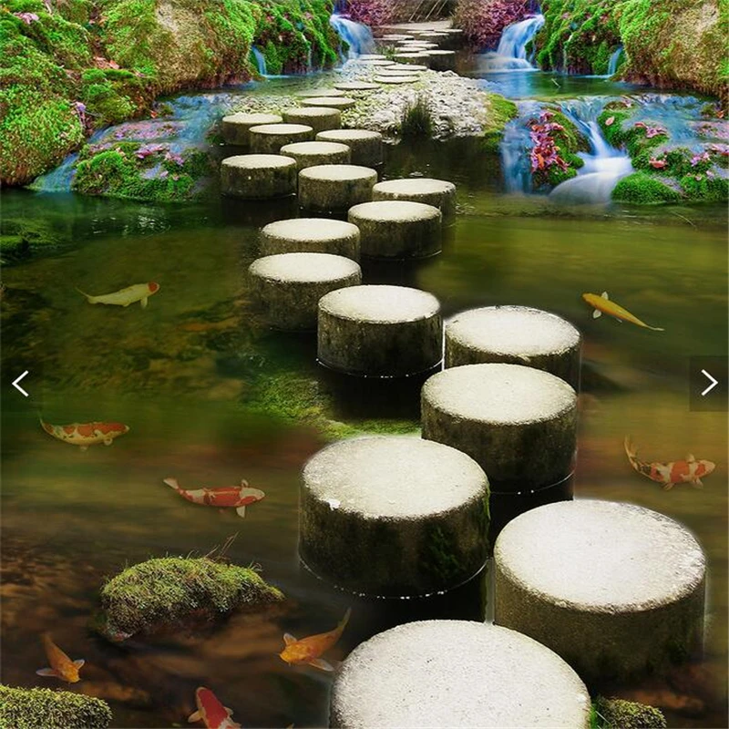 Крик мост ПИР стереоскопический 3D Самоклеящиеся Нескользящие наклейки на пол