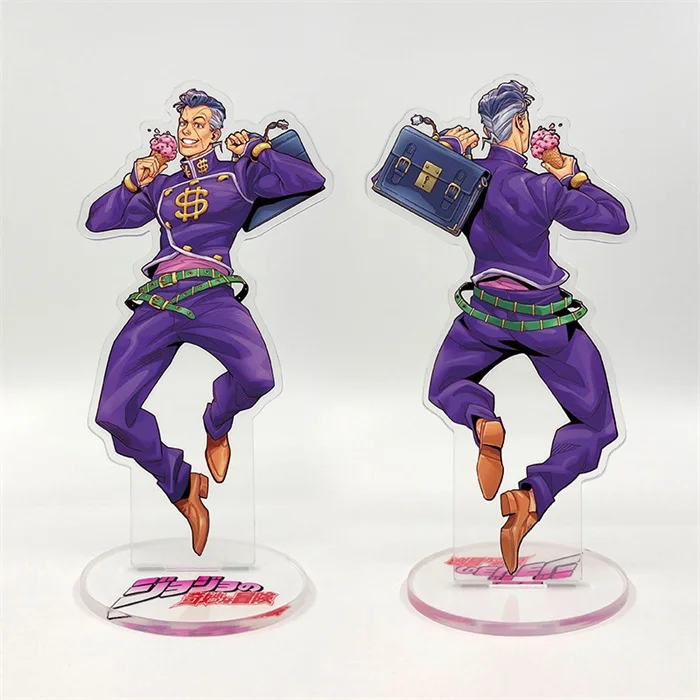 02 Япония Аниме JoJo Необычные Приключения Higashikata Josuke Leone Abbacchio Косплей акриловая настольная подставка фигурка модель игрушки подарки - Цвет: 02