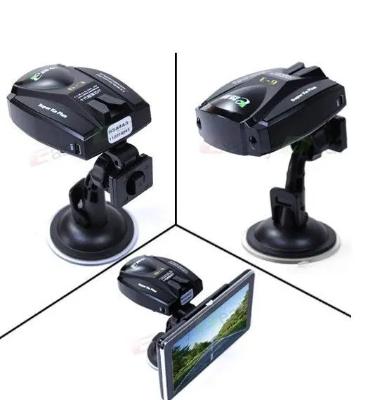 Hot sell Full Bands Car Radar/Laser Detector For Usage with Any GPS Navigation Player (support Russian)-free shipping |