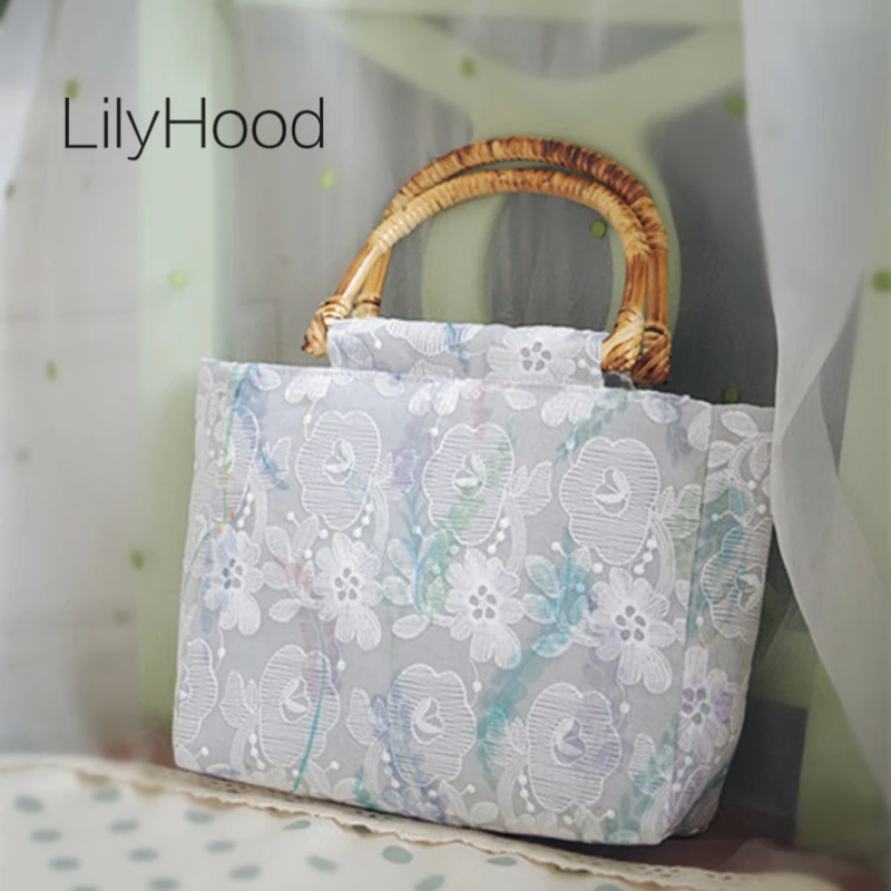 LilyHood 2021 ручная работа потертая шикарная кружевная Сумка-тоут женская винтажная