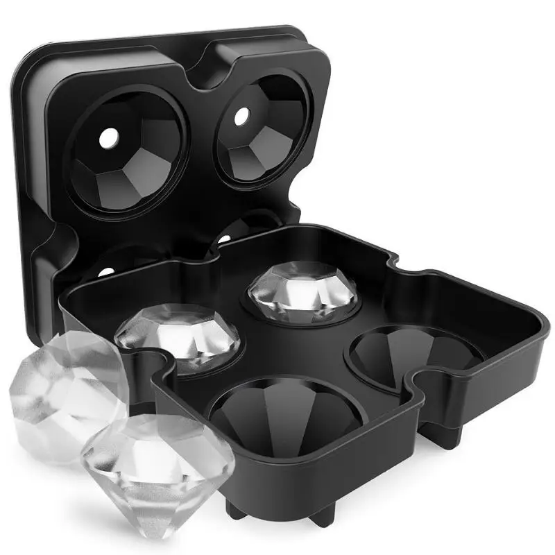 Diamond Форма Ice поднос для льда с крышками силиконовые формочки BPA бесплатно Cube