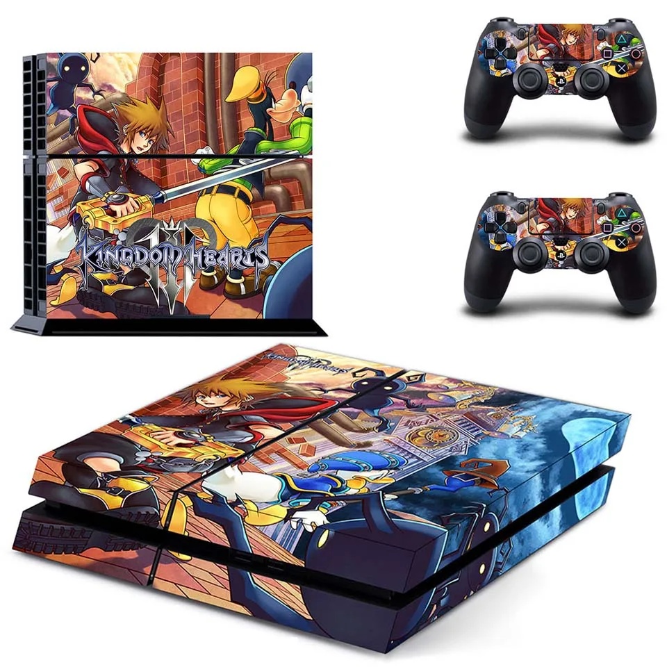 GYTM2398 Kingdom Hearts III PS4 виниловое покрытие Наклейка для Playstation 4 консоль+ 2 шт. контроллер наклейки на геймпады - Цвет: GYTM2398