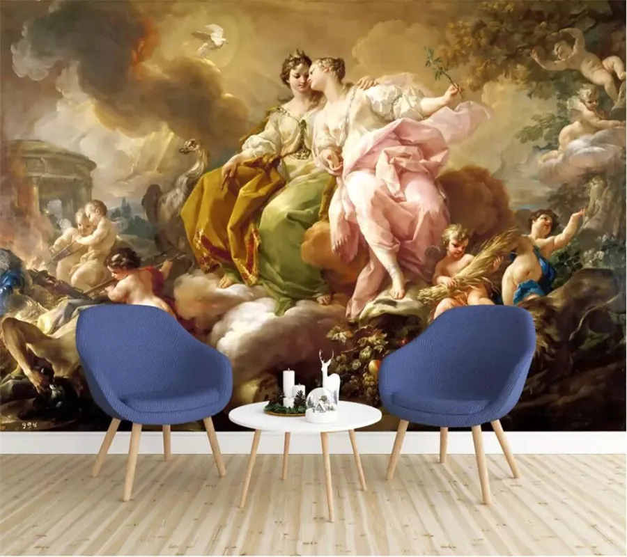 Обои на заказ 3d Европейский Западный Классический дворец картина маслом мир