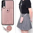 Haissky, винтажный Чехол из искусственной кожи для Huawei P30 Pro P30 Lite, чехол-бумажник для карт Huawei Mate 20 Pro 20 Lite, чехол с ремешком