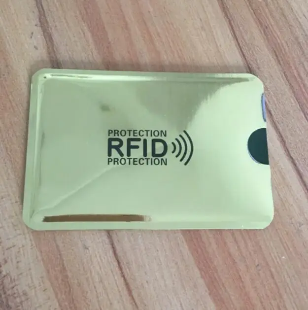 100 шт/лот против сканирования RFID блокирующий рукав для безопасности кредитных карточек идентификационный ATM Бесконтактный IC чехол для удостоверения личности блокатор - Color: Green