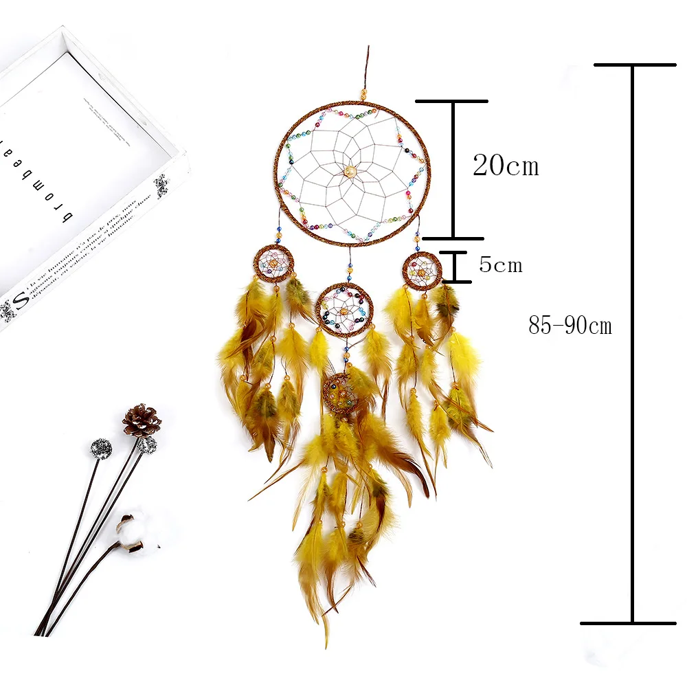 

Creative new five-ring Dreamcatcher home decorations props hanging ornaments fashion simple wind chimes
