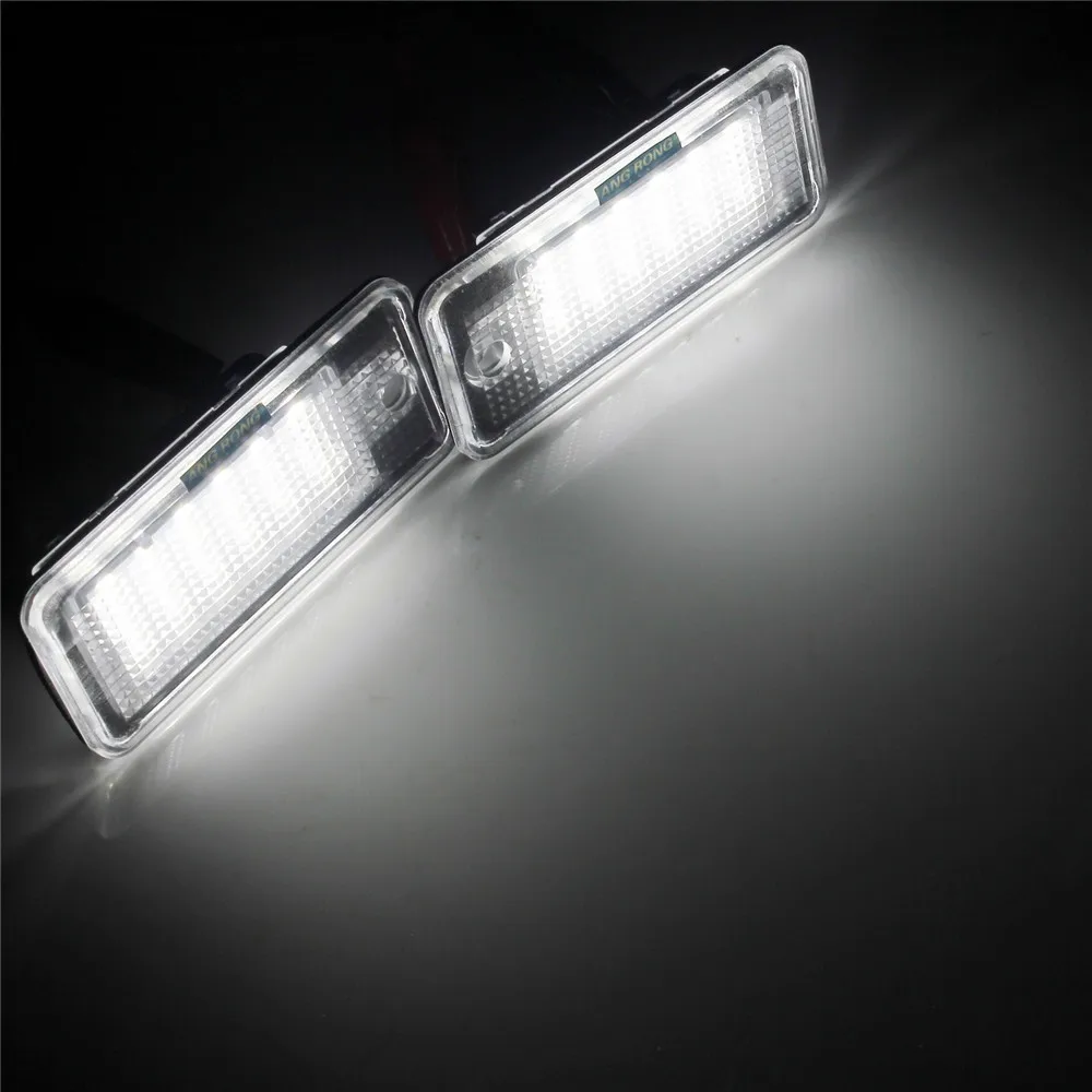 Яркий белый светодиодный светильник ANGRONG 18 SMD для номерного знака Audi A3/S3 RS3 A4 S4 RS4