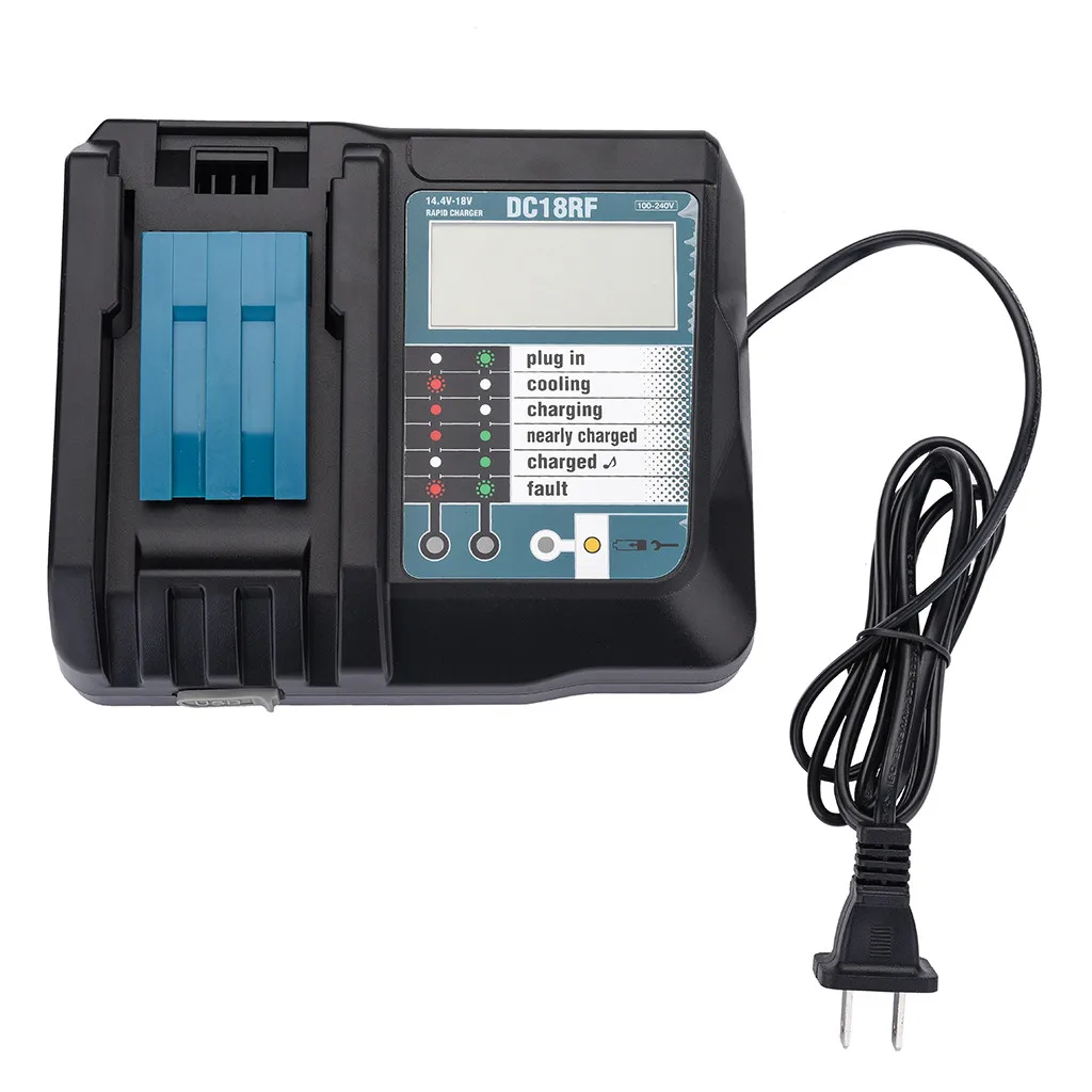 DC18RF литий-ионный аккумулятор зарядное устройство 2.1A Зарядка для Makita 14 4 в-18 в BL1830