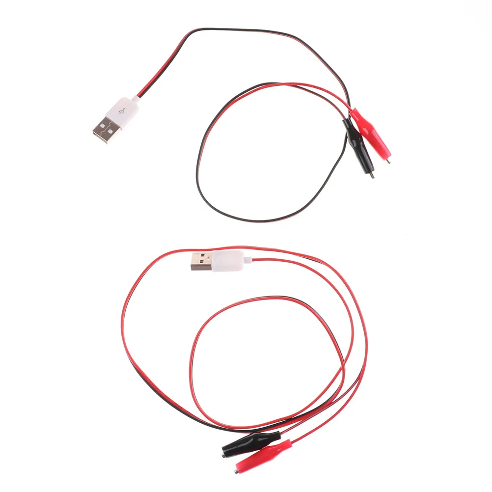 Медные зажимы типа крокодил с проводом 50 см/75 см USB Штекерный разъем питания
