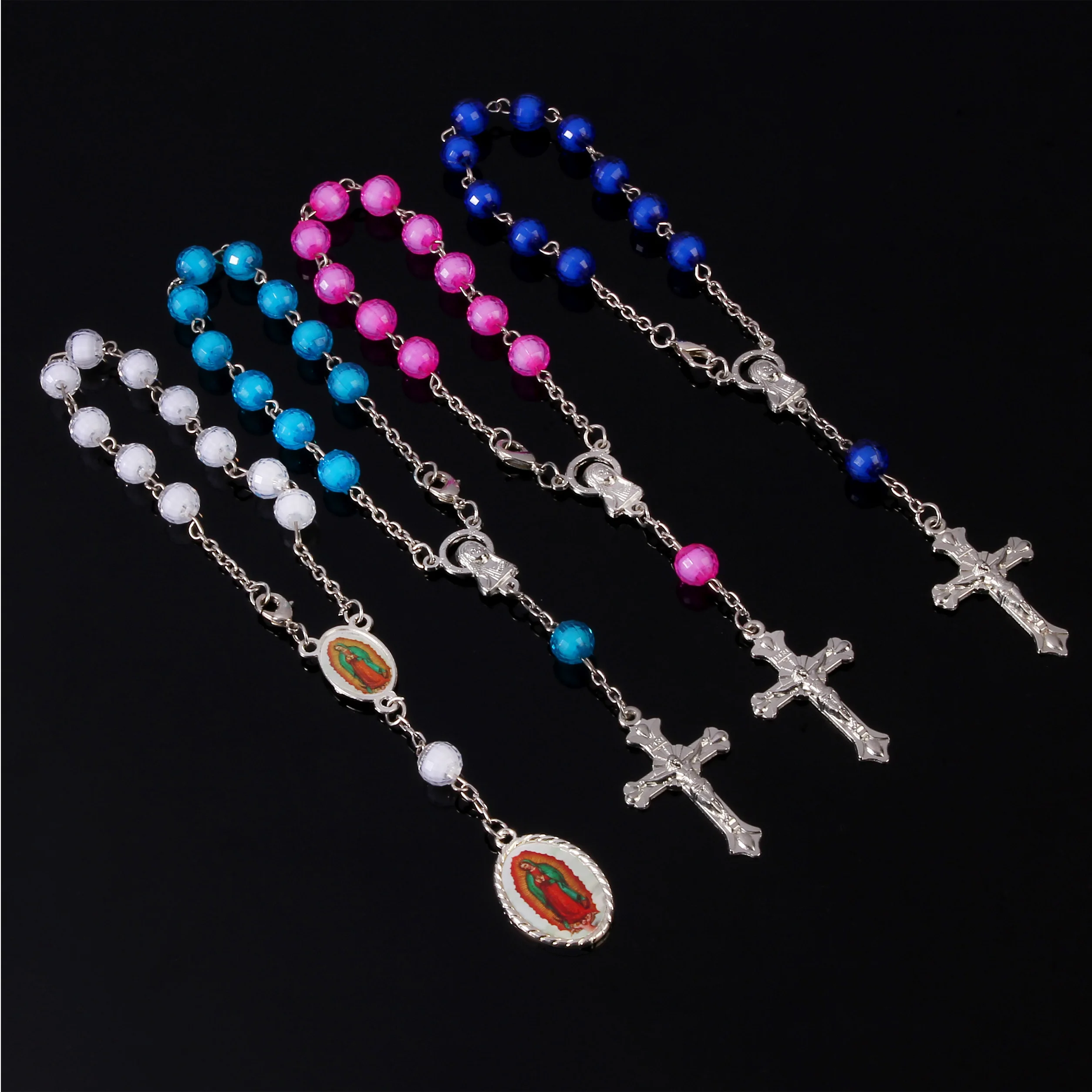 Religious Catholic Rosary Cross Bracelet Christian Prayer Conducive to Children's Baptism | Украшения и аксессуары
