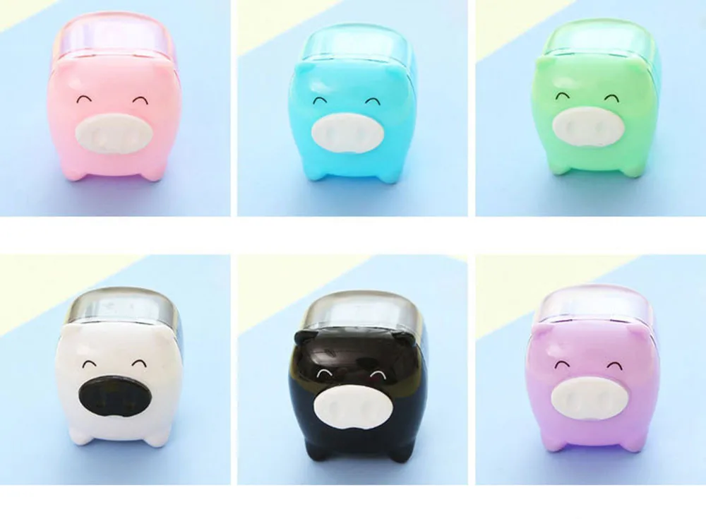 1х креативная точилка для карандашей kawaii piggy с героями мультфильмов Kawaii канцелярские карандаши Sacapuntas школьные офисные принадлежности подарок