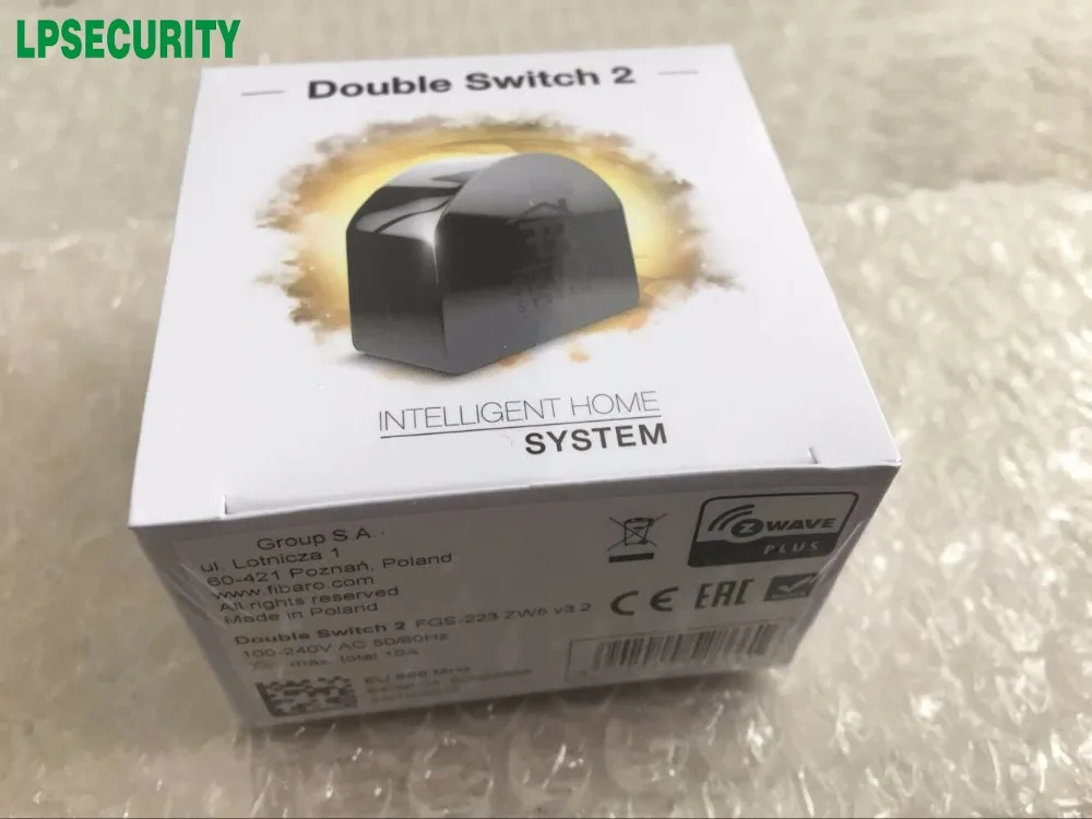 Z-Wave Fibaro двойной переключатель 2 ZWave плюс реле FGS-223-EU для автоматизации умного дома