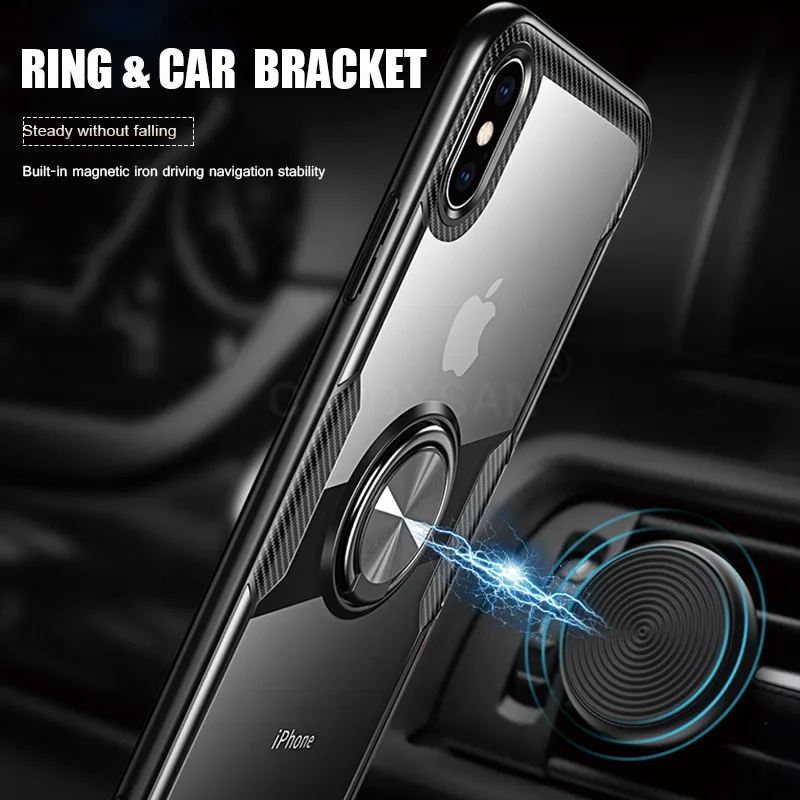 Роскошный бампер автомобильный держатель кольцо чехол для IPhone XS Max XR X телефона 8 7