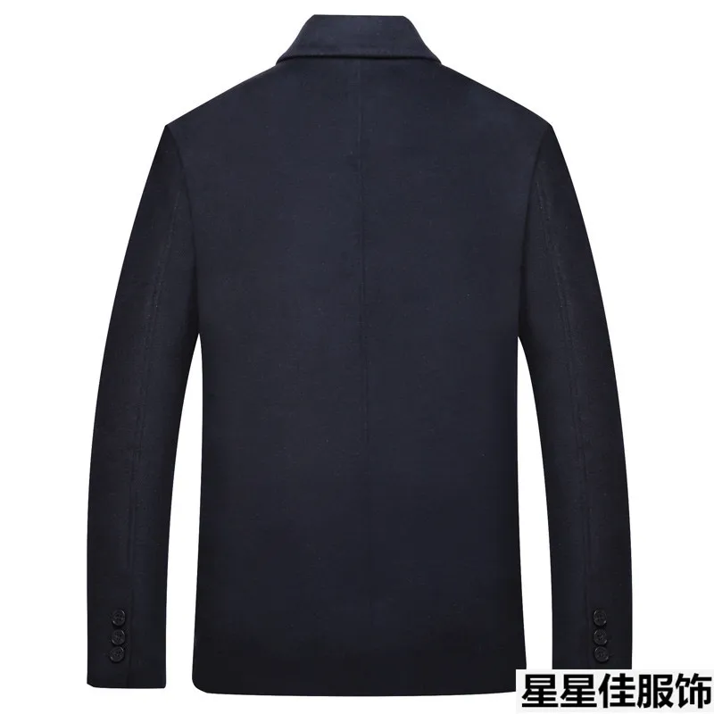 8XL 6XL мужское кашемировое пальто мужской Тренч из 100% шерсти однобортный шерстяной
