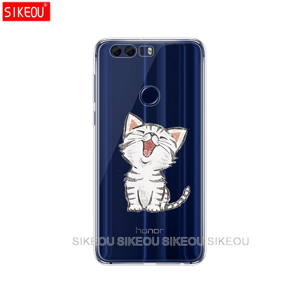 Силиконовый чехол для huawei honor 8 honor 8 lite, чехол, мягкая задняя крышка из ТПУ 360, полностью Защитные чехлы для телефонов с принтом, прозрачный чехол