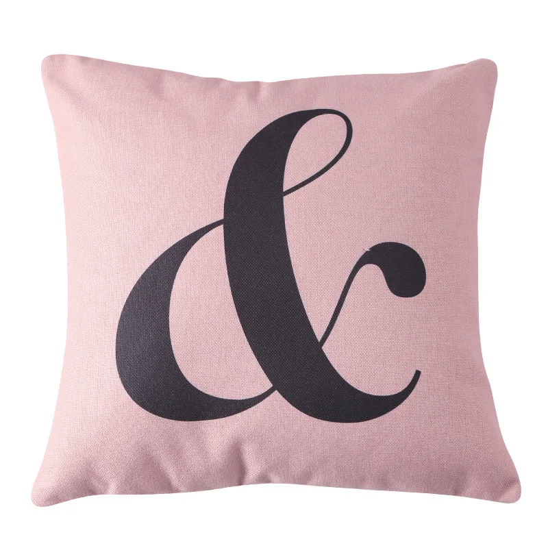 Фото ins linen cotton decorative cushion cover pink grey black letters plant plaid pillow 45*45cm sofa chair office pillowcase Дом и сад ins linen cotton decorative cushion cover pink grey black letters plant plaid pillow 45*45cm sofa chair office pillowcase Дом и сад