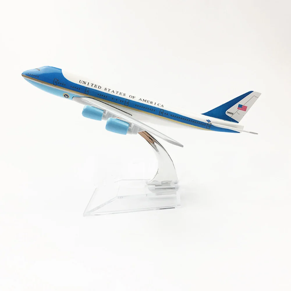 Самолет из сплава в масштабе 1/400 модель самолета Боинг 747 ВВС один 16 см B747 игрушки