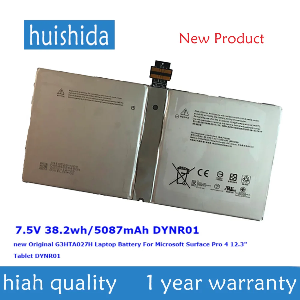 7 5 В 38 2wh DYNR01 новый оригинальный аккумулятор для ноутбука Microsoft Surface Pro 4 12 3 G3HTA027H