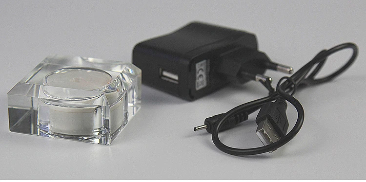 Rechargeable K9 Crystal Square LED Light Base Stand for Jewelry Watch Gifts and crystal display | Дом и сад