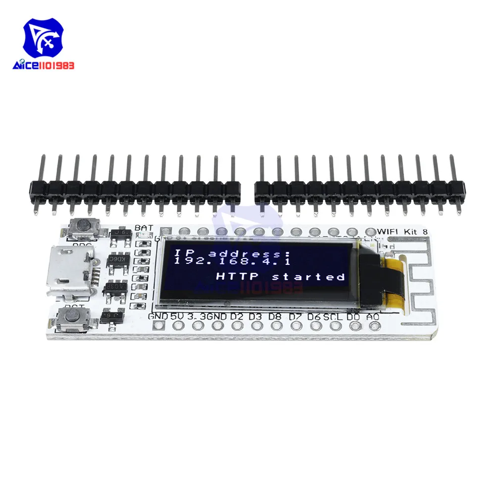 Макетная плата ESP8266 с Wi-Fi OLED-дисплей 0 91 дюйма CP2014 модуль NodeMcu 32 Мб флэш-Интернет