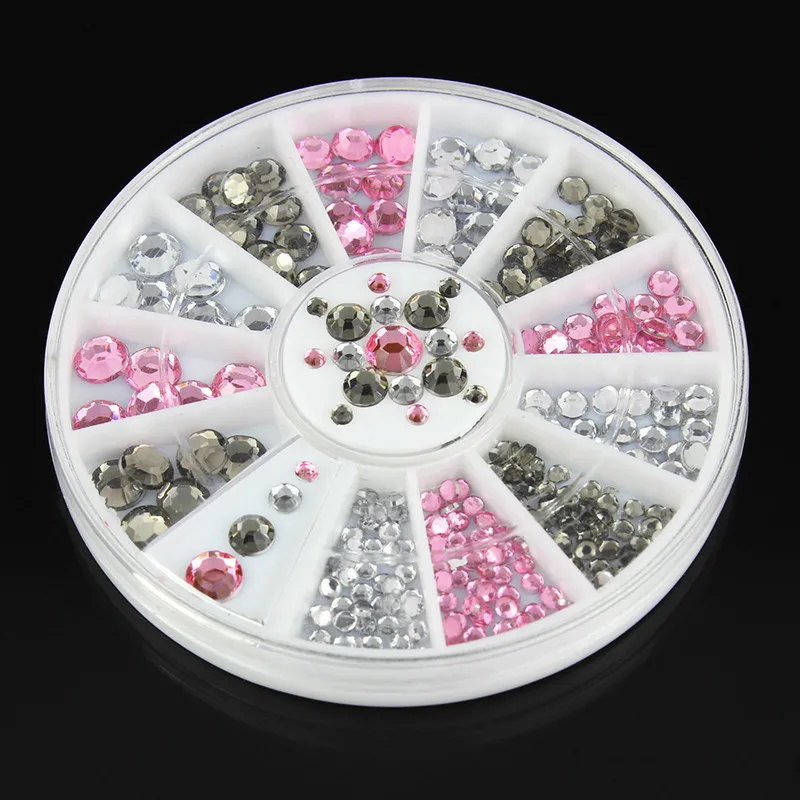 Стразы для ногтей Nail Art декорация 3D Украшения Белый Розовый Серый Женщин Блестит Diy Стразы Для Ногтей Инструменты Дизайна ZP151 Маникюр дизайн ногтей втирка для ногтей