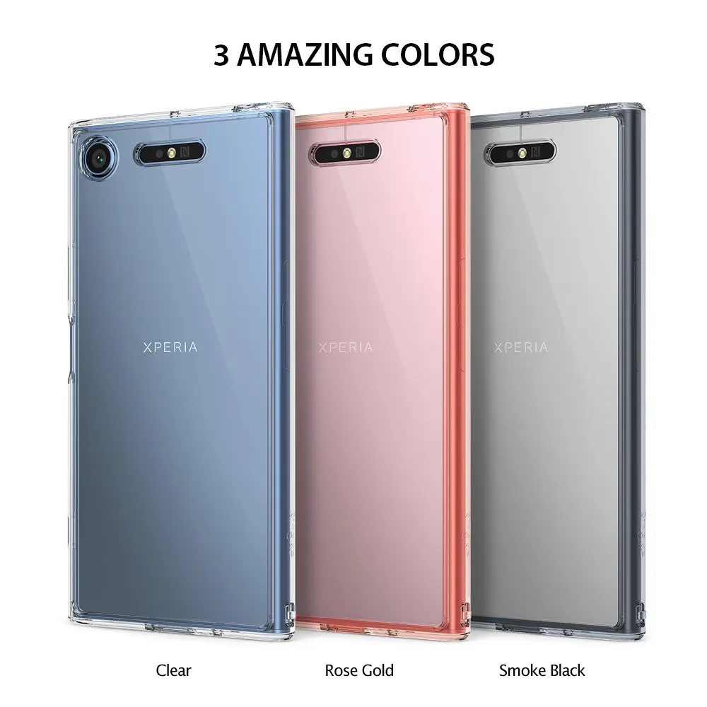 Ringke Fusion чехол для sony Xperia XZ1 прозрачный PC задняя ТПУ бампер встроенный Dust Разъем Drop