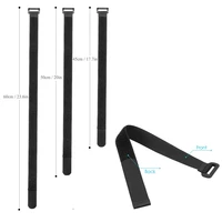 10pcs black reusable nylon self adhesive hook and loop cable cord ties tidy straps pc tv organiser 455060cm length 2cm width