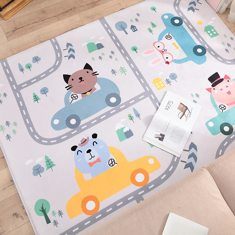 Детский Блестящий утолщенный детский игровой коврик 150X200 см/59X79IN мультяшный ковер нескользящий ковер для гостиной машинная стирка
