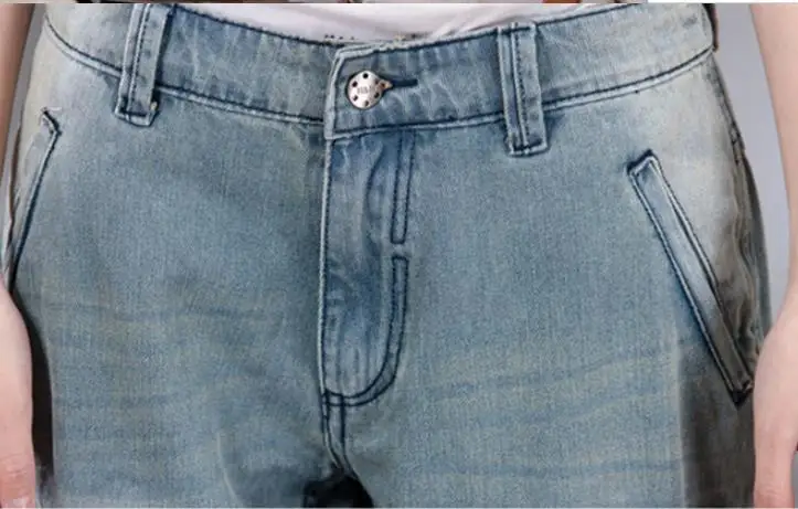 3XL! Хлопковые джинсы женские свободные повседневные джинсы-бойфренды с эффектом