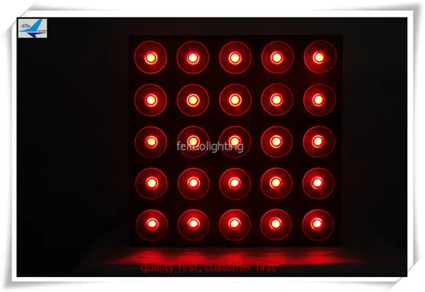 4 шт. Бесплатная доставка 25x30 Вт ультра яркая rgb светодиодная матрица dmx led blinder 5x5|led
