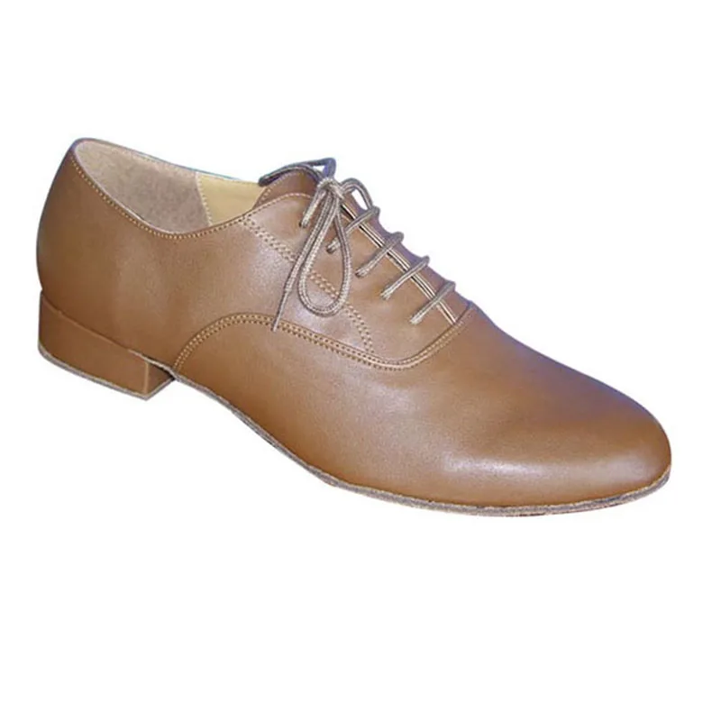 Мужские туфли для бальных танцев черные коричневые белые кожаные на каблуке