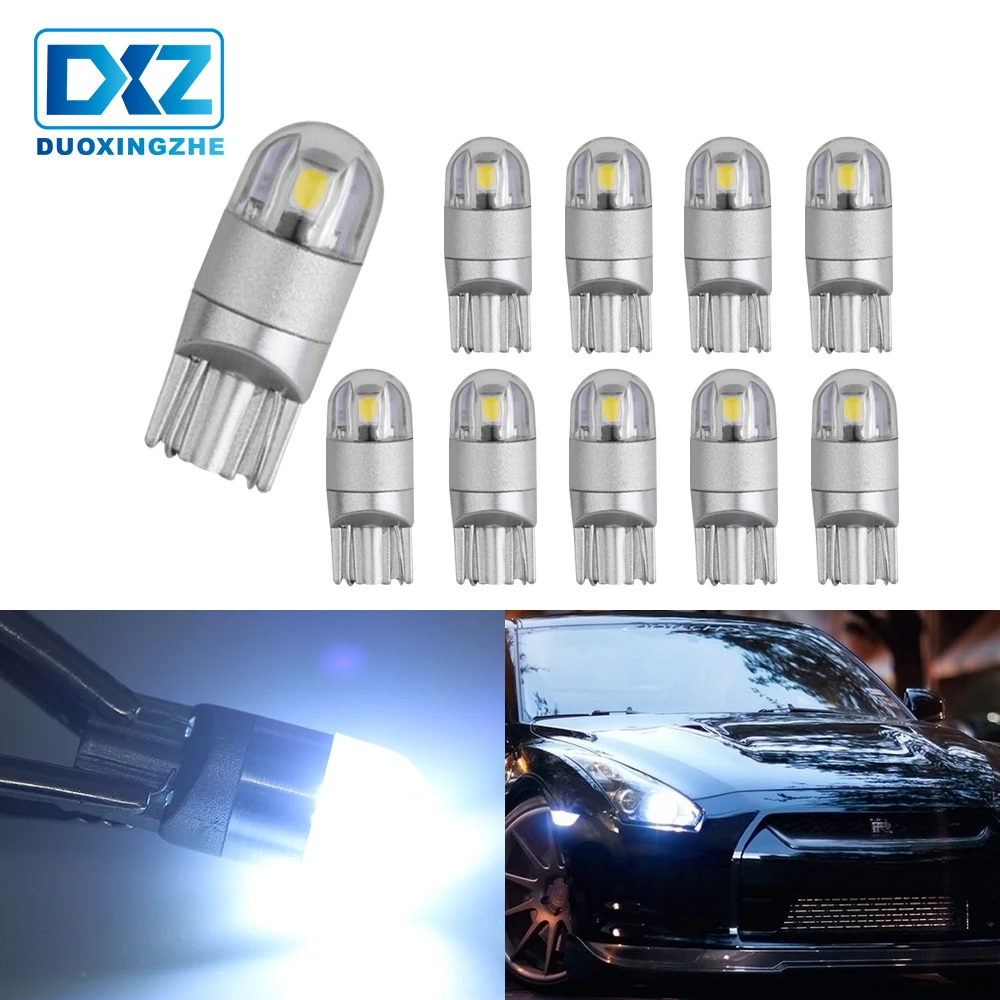 DXZ 10X T10 LED w5w 194 168 12V canbus Автомобильная интерьерная лампа 3030 2SMD парковочная авто