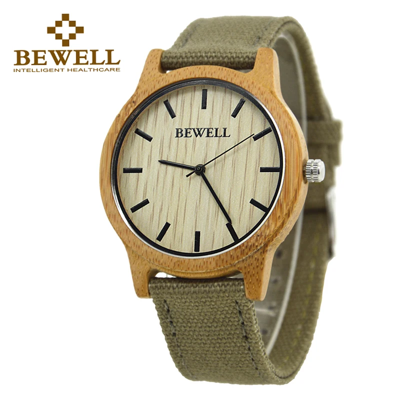 Деревянные часы Bewell мужские и женские кварцевые просто модные повседневные