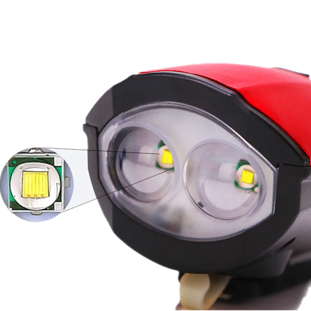 Велосипедный фонарь USB Перезаряжаемый велосипедный Фонарик светодиодный