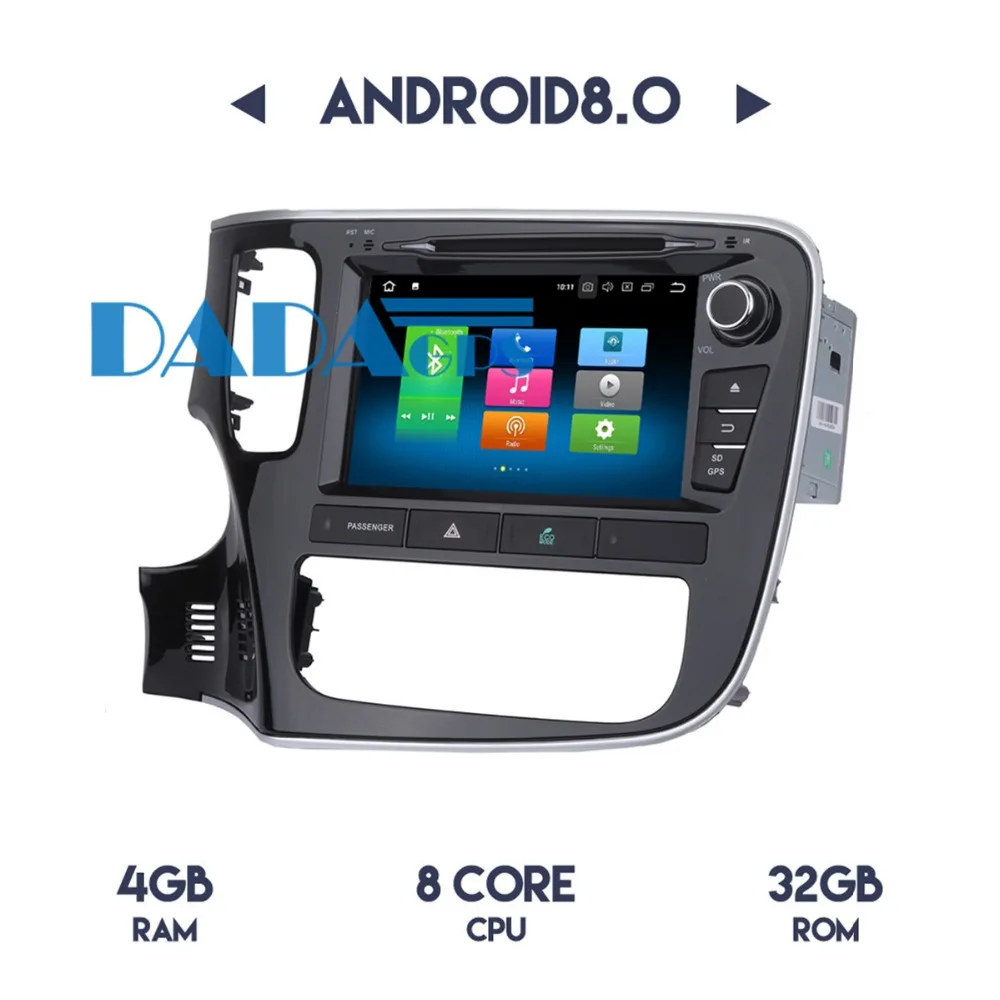 Автомагнитола Mitsubishi Outlander 2014 2017 мультимедийный видеоплеер с DVD плеером и GPS