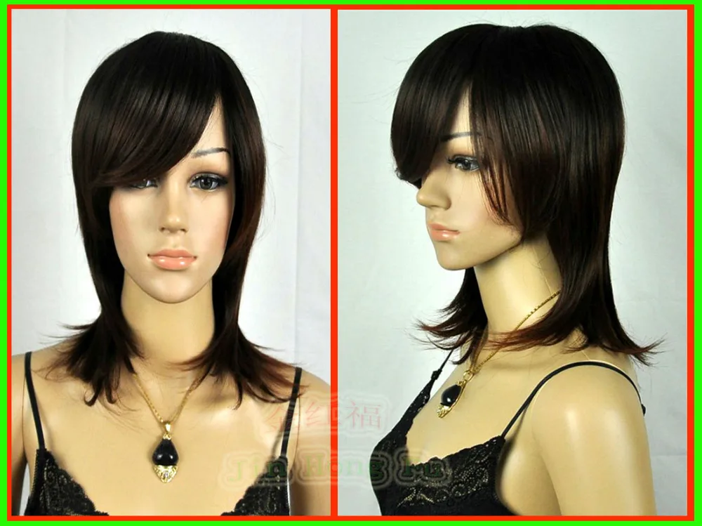 Бесплатная доставка Жаропрочных Cosplay партии ****** ФЕЯ Короткие черные Прямые