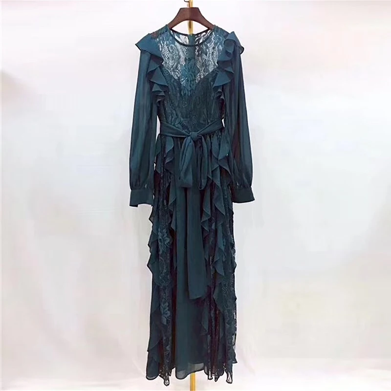 HIGH STREET Новая мода 2019 Дизайнер взлетно посадочной полосы платье женская с длинным
