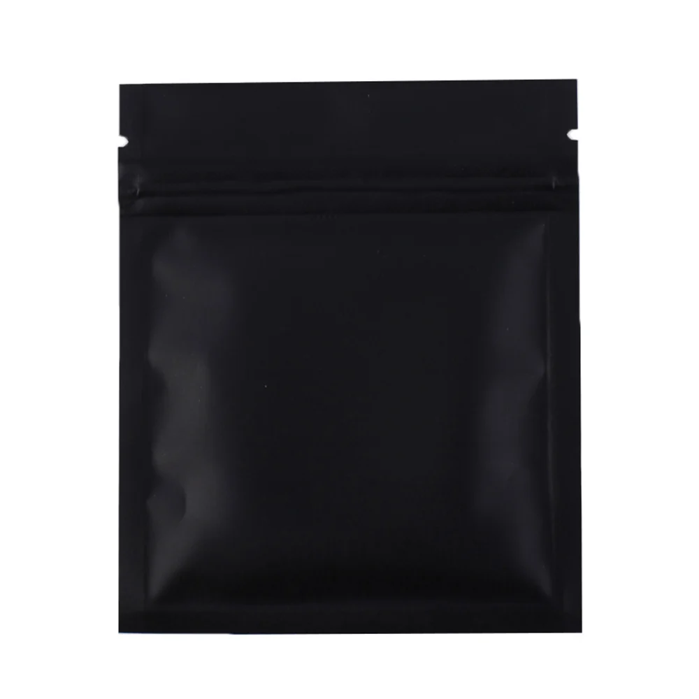 Matte Black 100 шт./упак. стерилизационные упаковки Ziplock упаковка мешки Алюминий Фольга майларовая упаковка, Подарочная коробка для хранения сумки черный/золото/серебро/красный/зеленый/синий/фиолетовый - Цвет: Matte Black