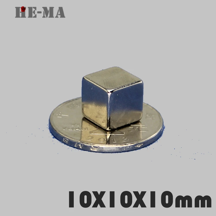 Imanes 10 шт. 10x10x10 неодимовый магнит постоянный N35 NdFeB супер сильные мощные магнитные