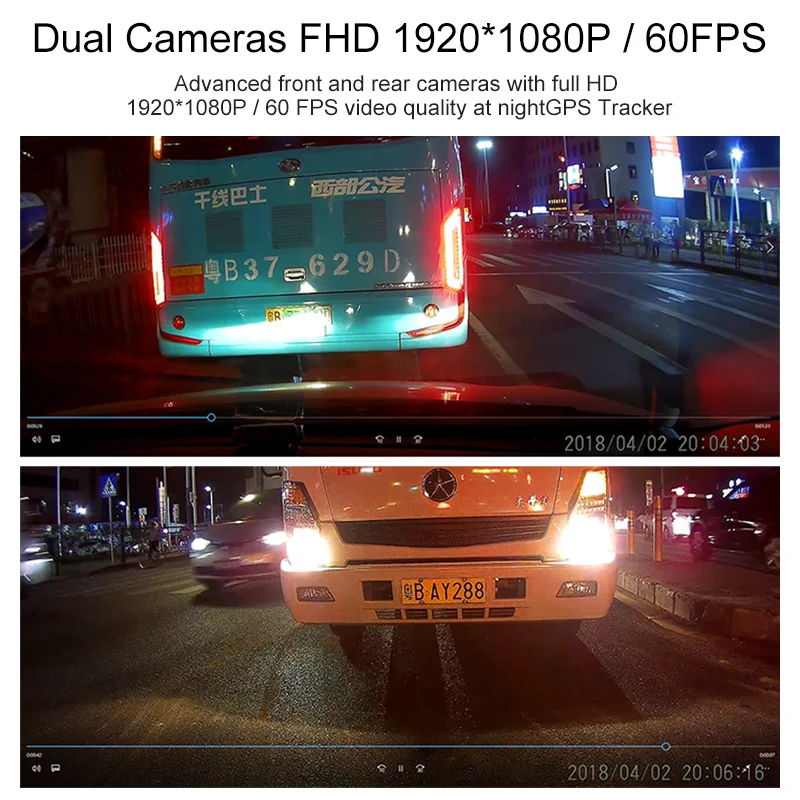Junsun ADAS Car DVR WiFi DashCam Front and Rear Camera Support FHD 1080P 60fps Registrator Video Record S660 |