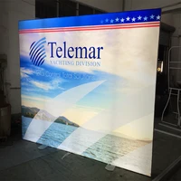 10ft LED Light Box Stand Banner Trade Show Display Booth Lighting Backdrop Wall Exhibition