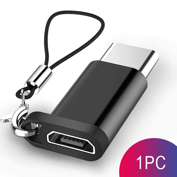 1pc ACCEZZ mi cro USB к тип-c адаптер конвертер для samsung для LG G5 G6 Xiaomi mi 6 5 4S Зарядка данных USB OTG Соединительный брелок - Цвет: 1pc