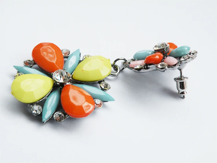 Новый 2017 Мода Смола разных цветов себе Серьги для женщин ювелирного заводская